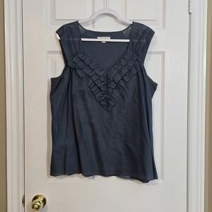 Banana Republic Women's Double Layer Ruffle Top ~ Size Large (L) ~ Heatgw